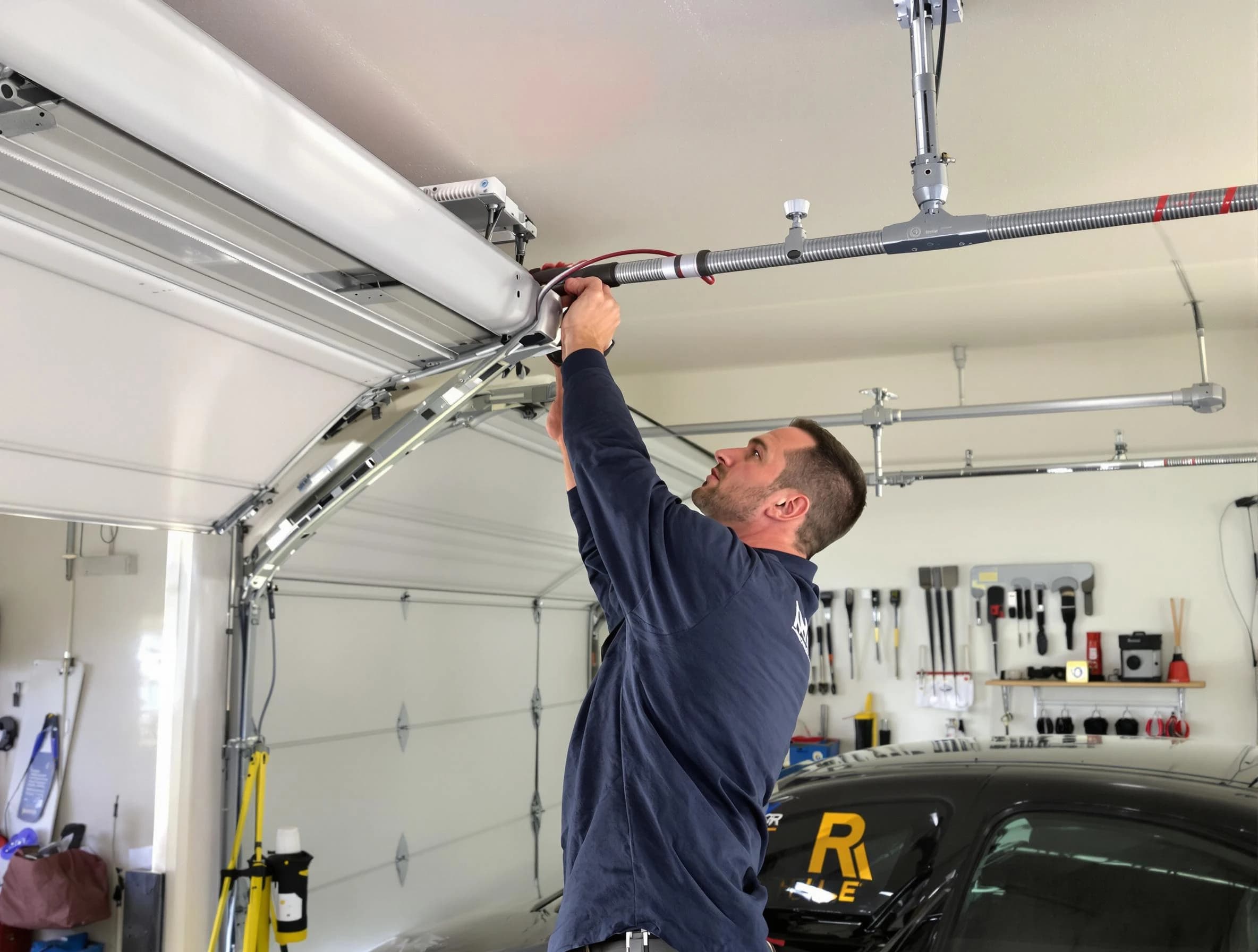 Hueytown Garage Door Repair technician performing garage door cable repair in Hueytown